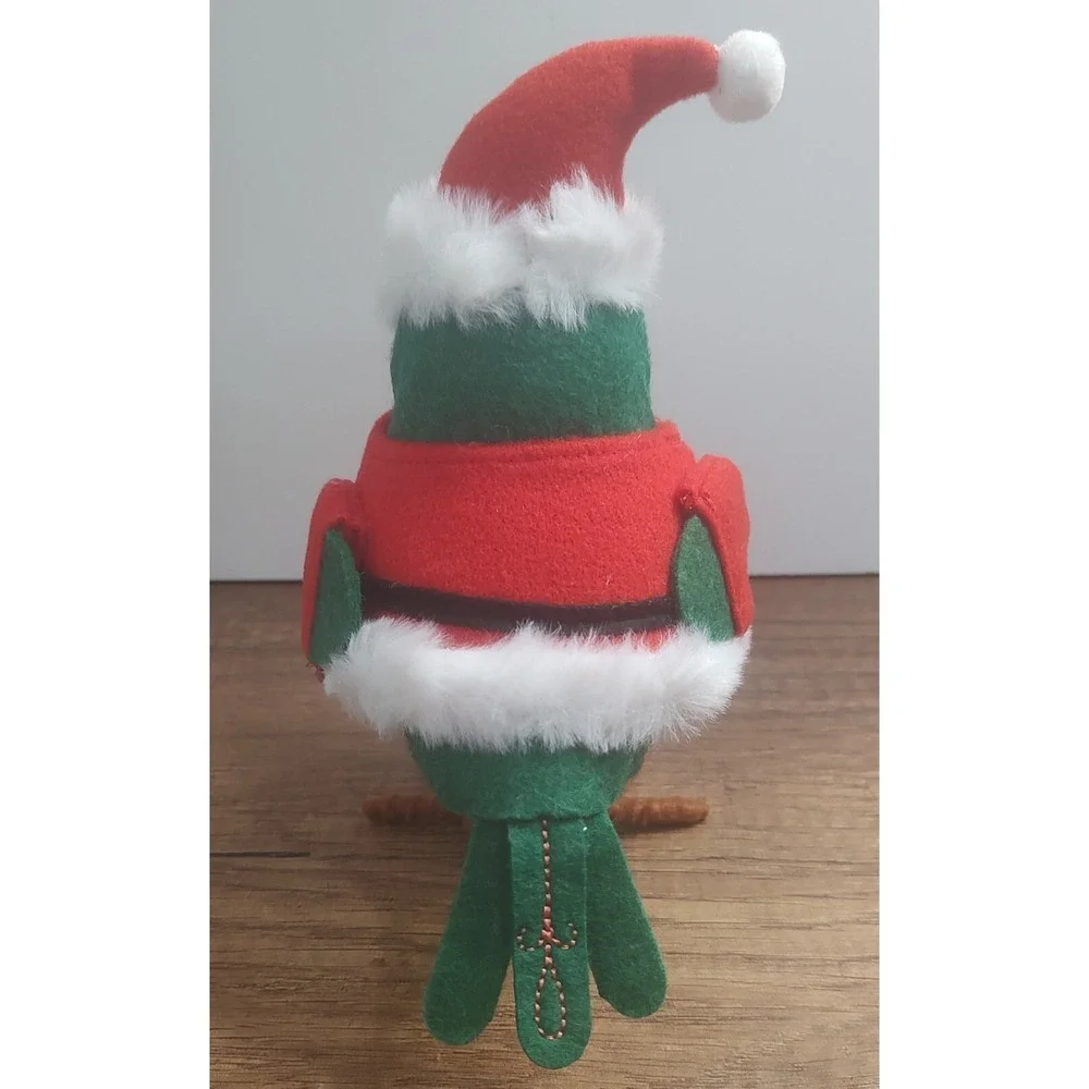 Target Christmas 2023 DAPPER Felt Santa Claus Bird Figurine Wondershop HTF B6